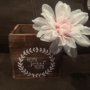 Rustic wooden garden box